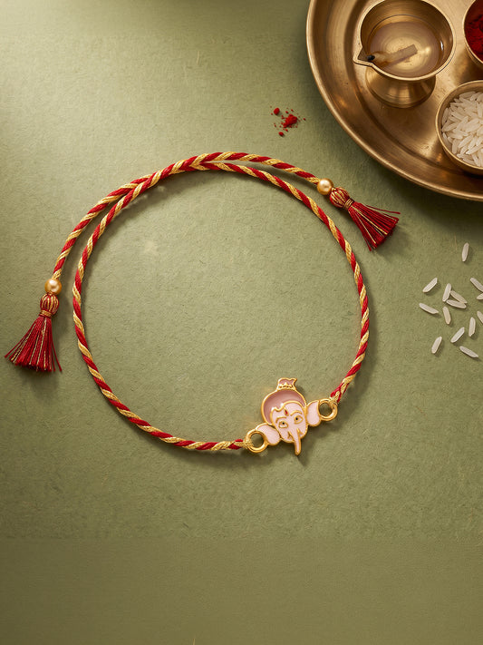 Golden Bal Ganesh Rakhi for Kids