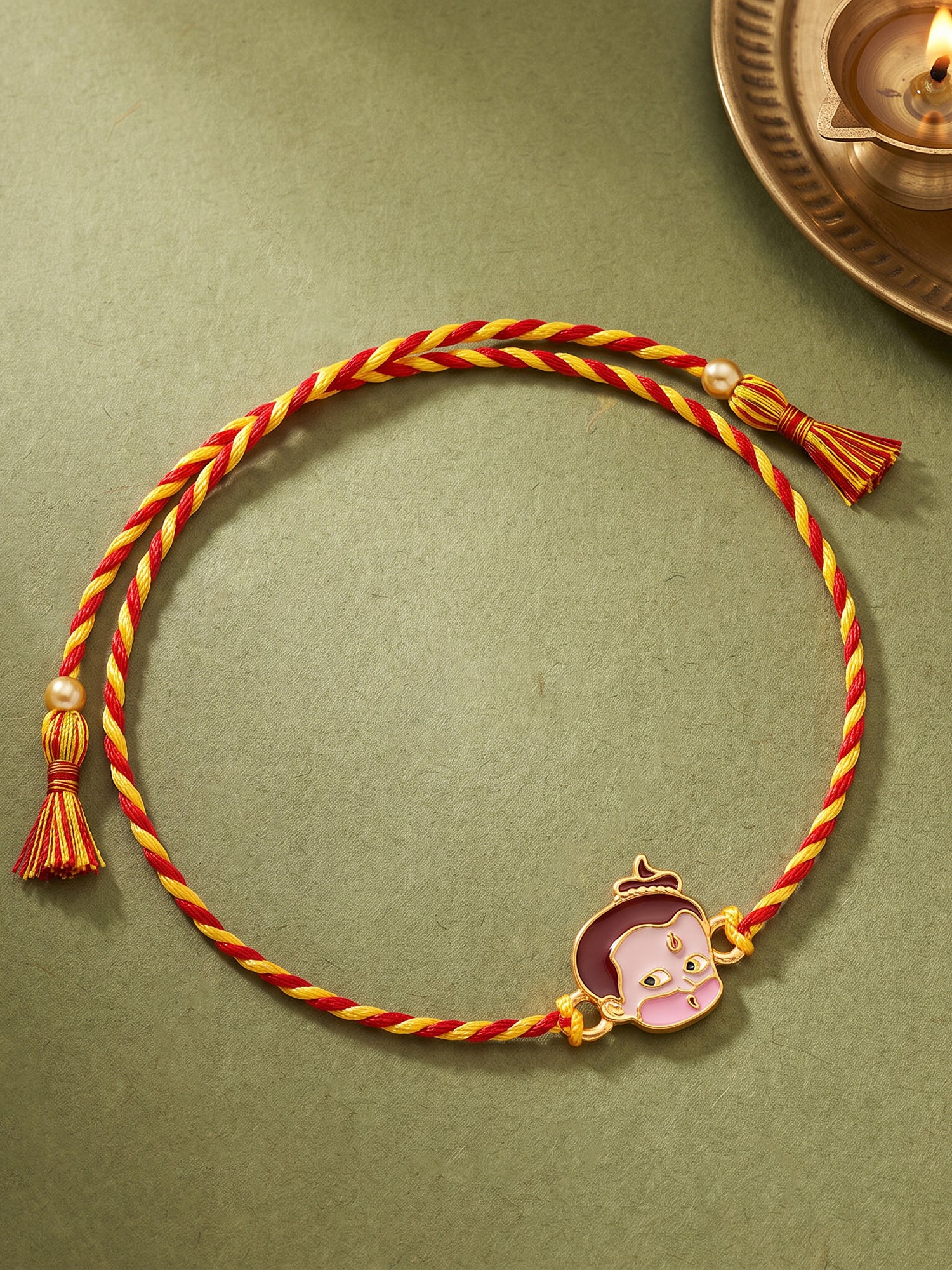 Golden Bal Hanuman Rakhi for Kids