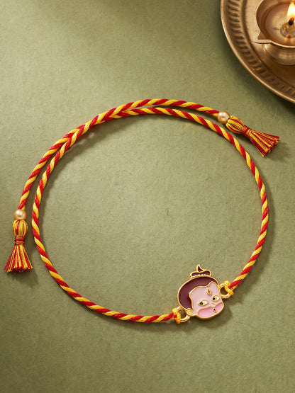 Golden Bal Hanuman Rakhi for Kids