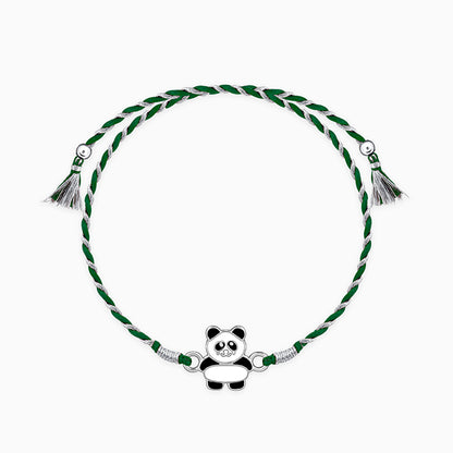 Silver Cute Panda Rakhi for Kids