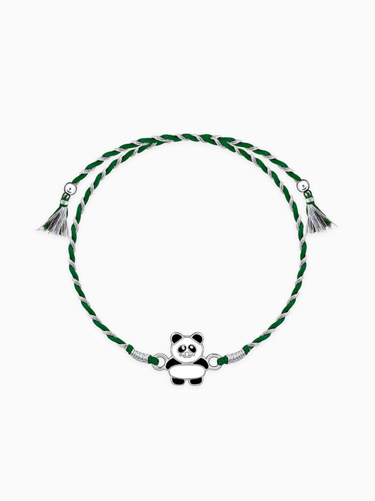 Silver Cute Panda Rakhi for Kids