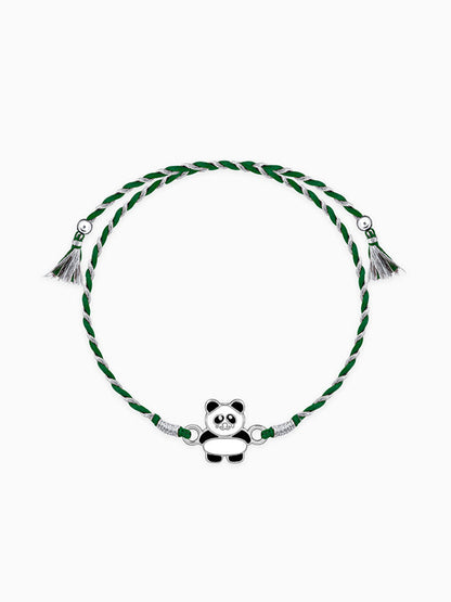 Silver Cute Panda Rakhi for Kids