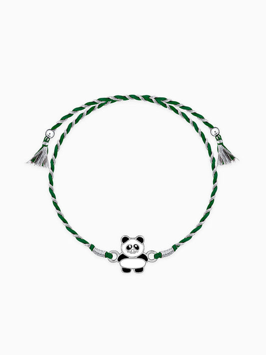 Silver Cute Panda Rakhi for Kids