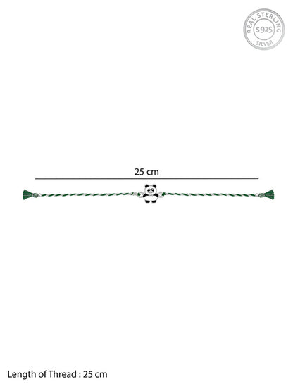 Silver Cute Panda Rakhi for Kids