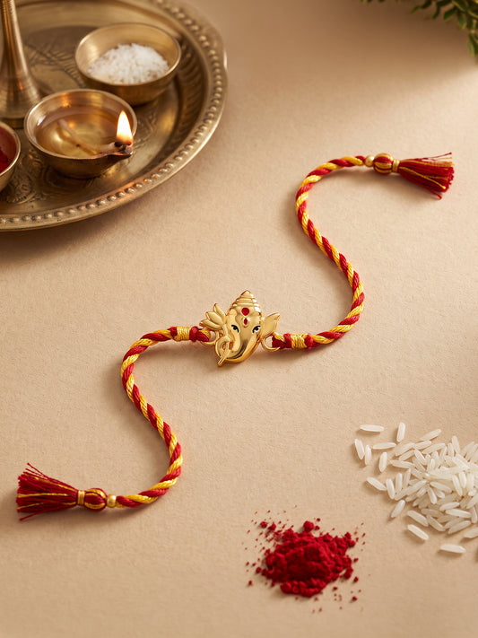 Golden Bala Ganpati Rakhi