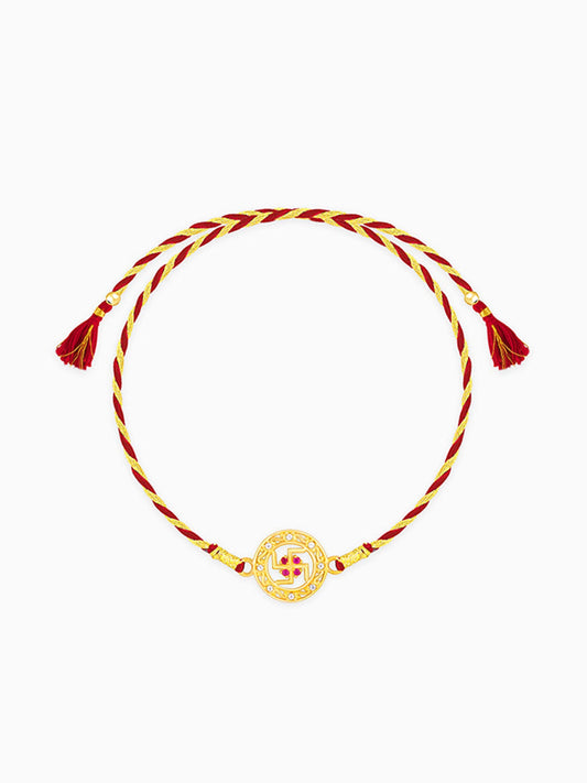 Golden Svastik Rakhi