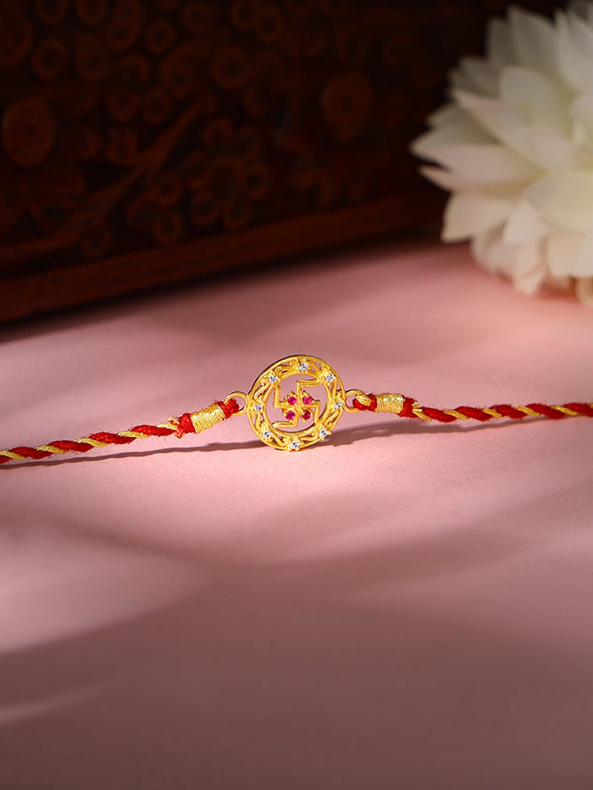 Golden Svastik Rakhi
