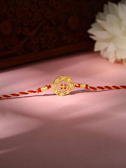 Golden Svastik Rakhi