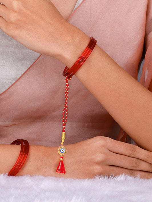 Golden Mandala Evil Eye Lumba Rakhi