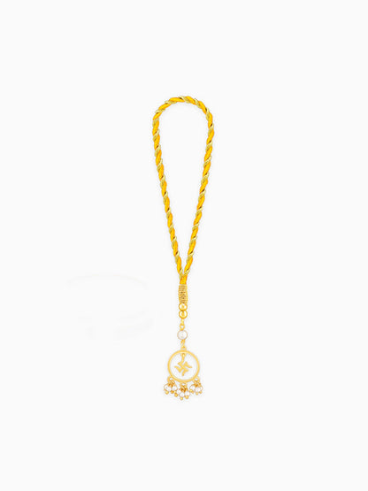 Golden Circular Swastik Lumba Rakhi