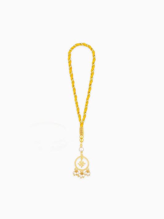 Golden Circular Swastik Lumba Rakhi