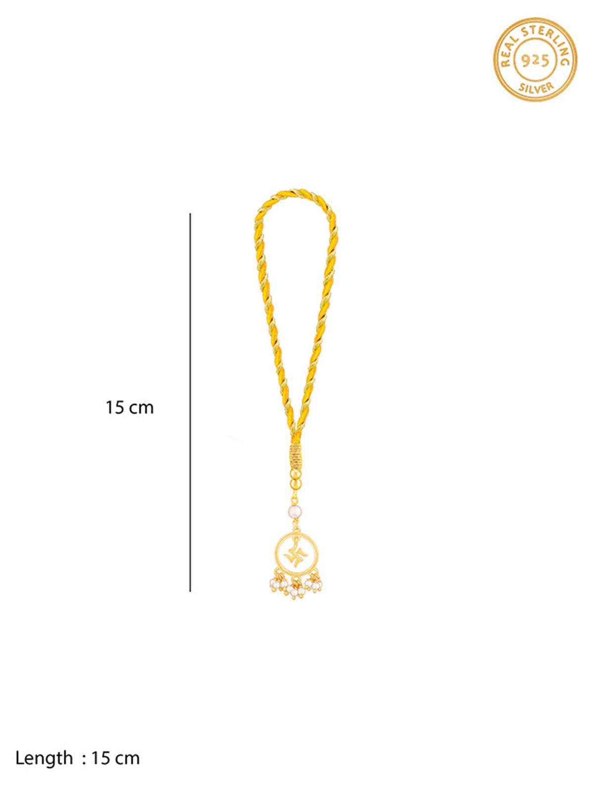 Golden Circular Swastik Lumba Rakhi