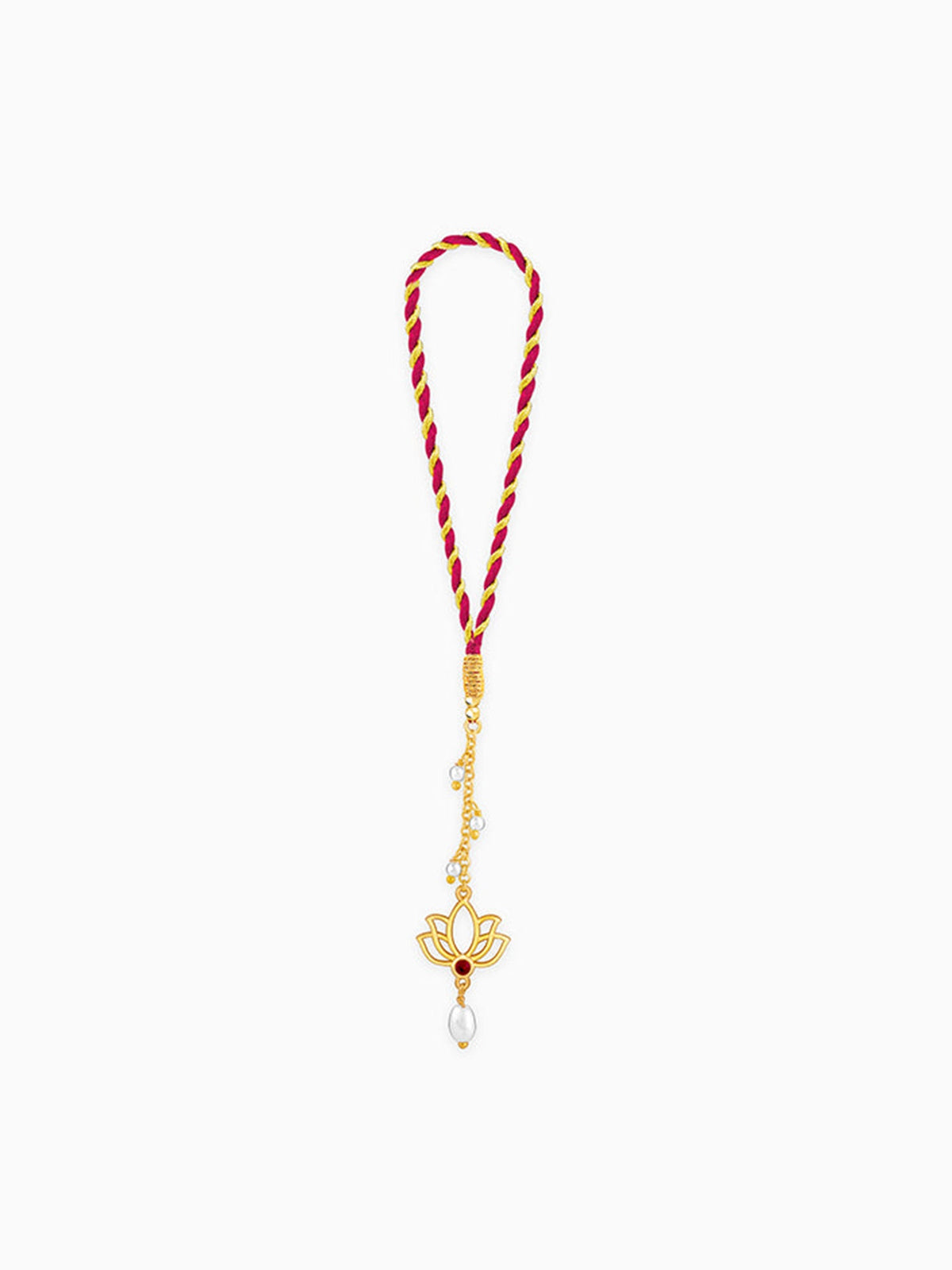 Golden Padma Pearl Lumba Rakhi