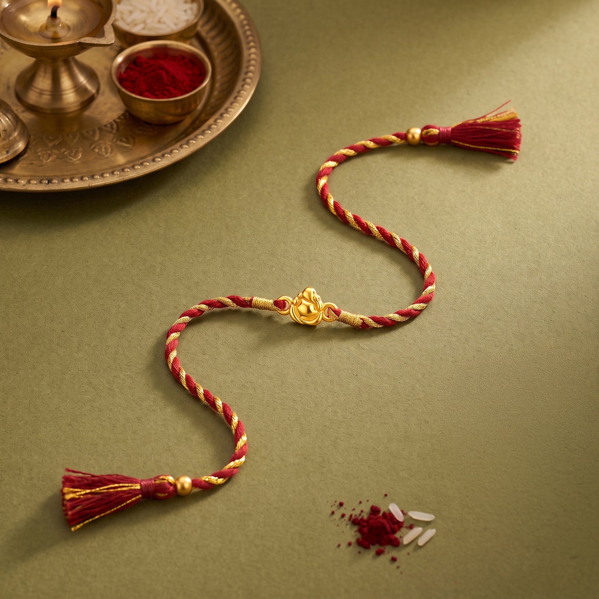 Golden Gajamukha Rakhi