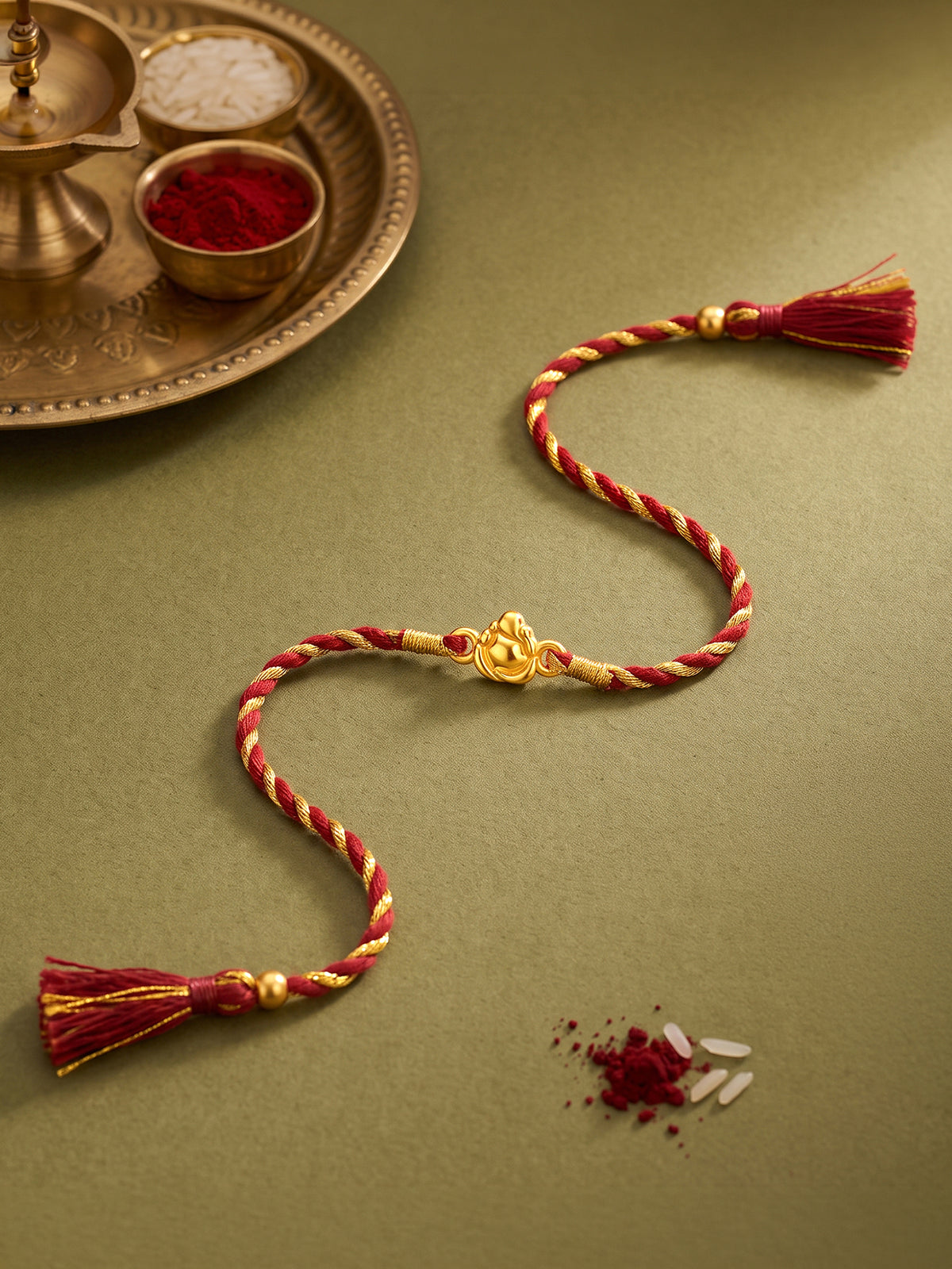 Golden Gajamukha Rakhi