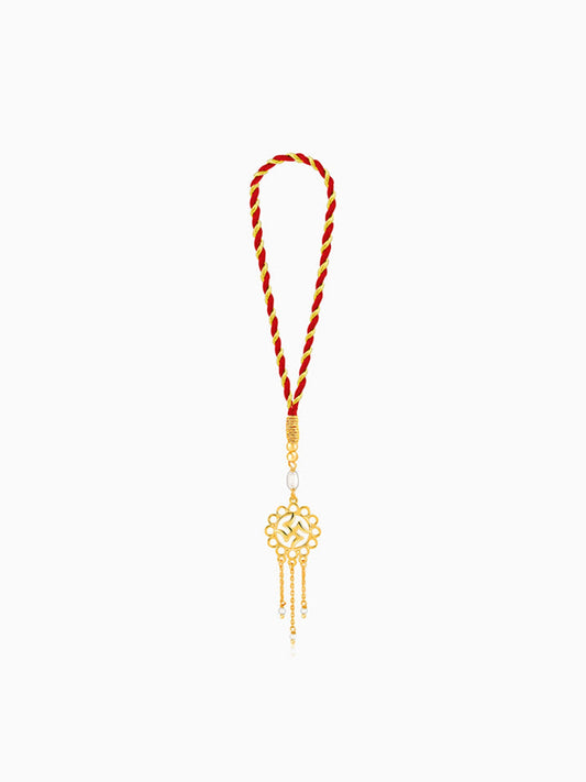 Golden Swastik Bloom Lumba Rakhi