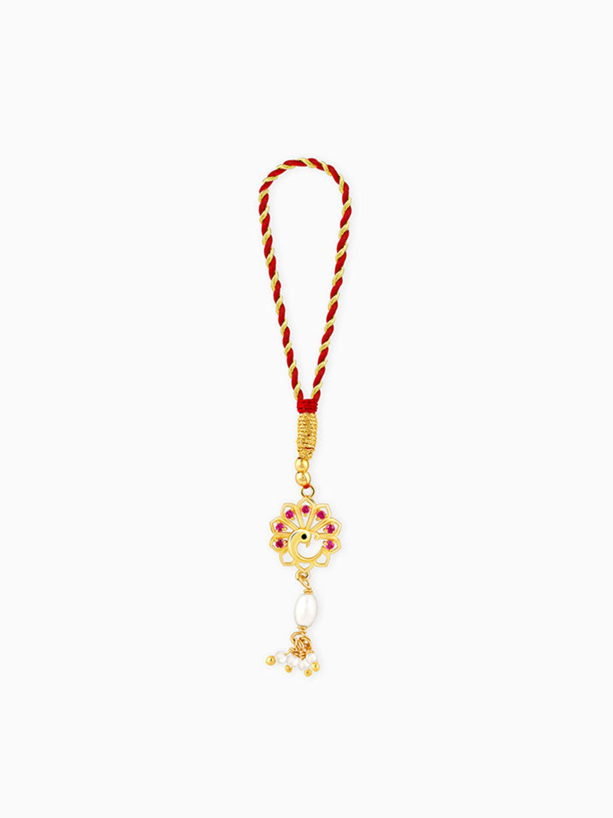 Golden Peacock Heritage Lumba Rakhi