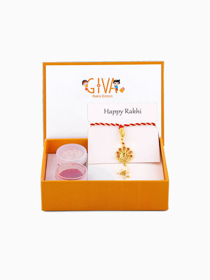 Golden Peacock Heritage Lumba Rakhi