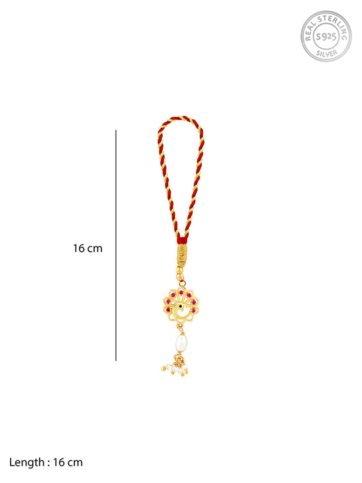 Golden Peacock Heritage Lumba Rakhi