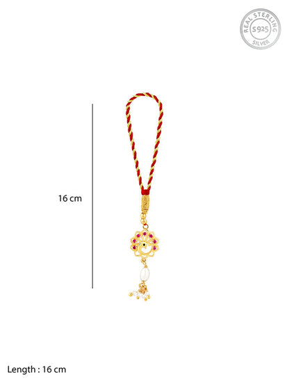 Golden Peacock Heritage Lumba Rakhi