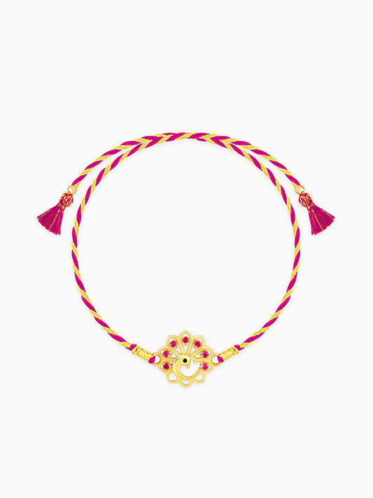 Golden Peacock Heritage Rakhi
