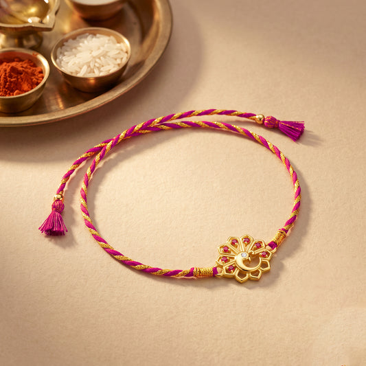 Golden Peacock Heritage Rakhi