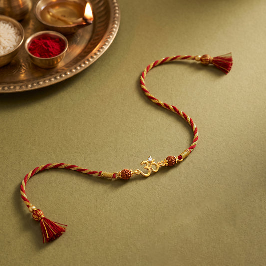 Golden Omkar Rakhi