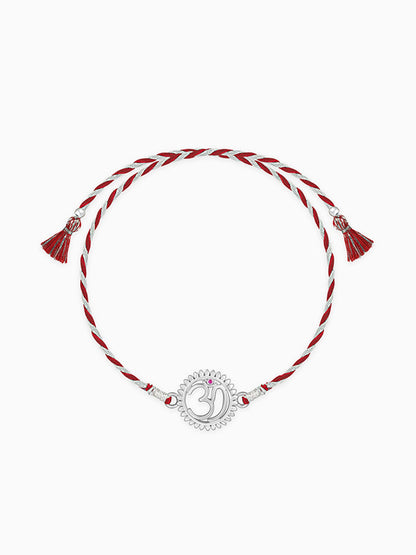 Silver Om Mandala Rakhi
