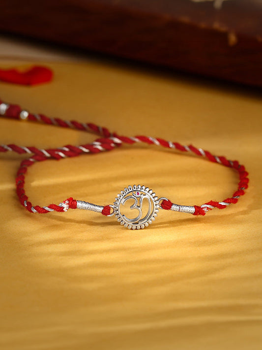 Silver Om Mandala Rakhi