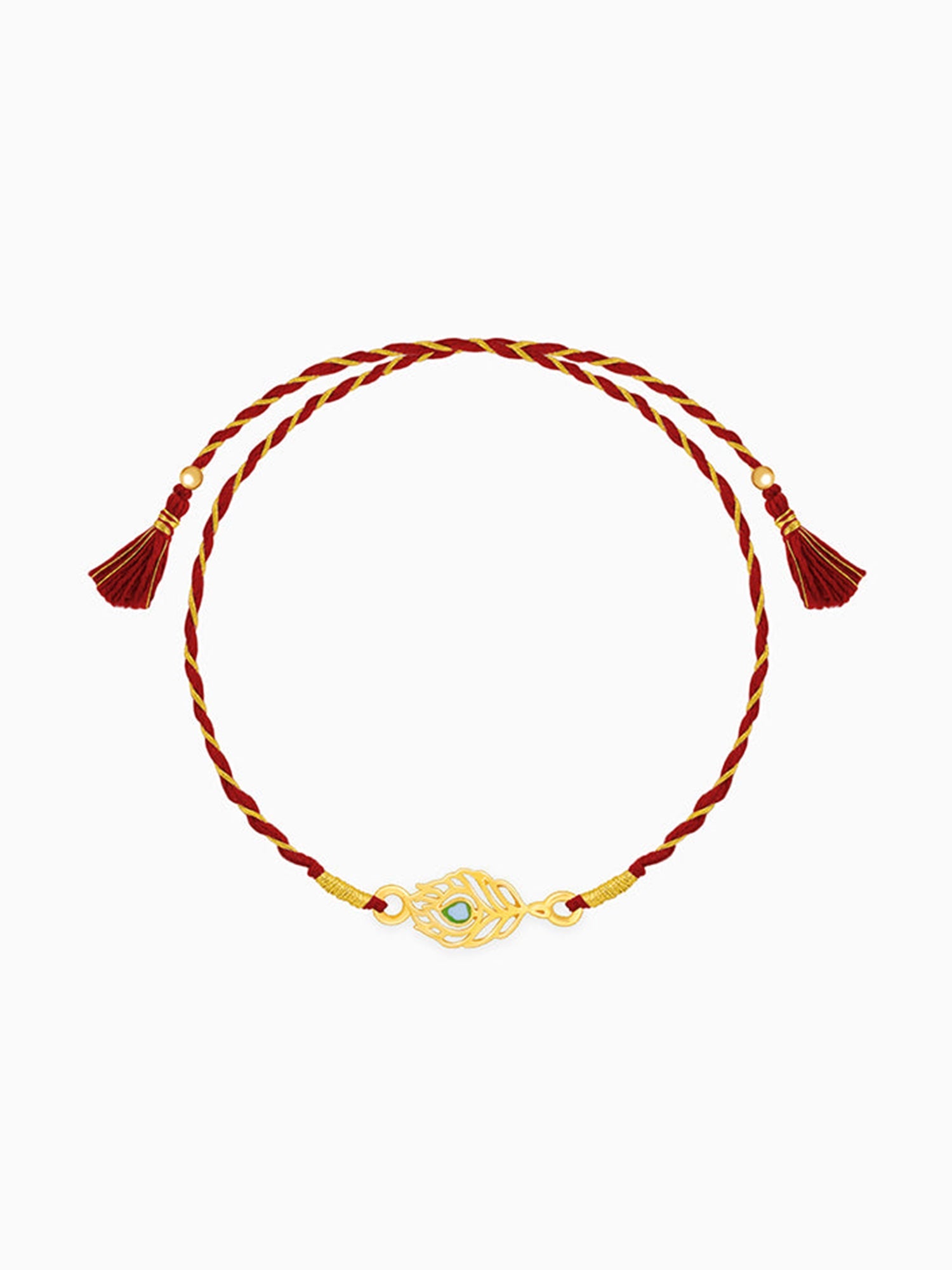 Golden Beautiful Feather Rakhi