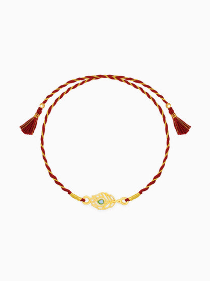 Golden Beautiful Feather Rakhi