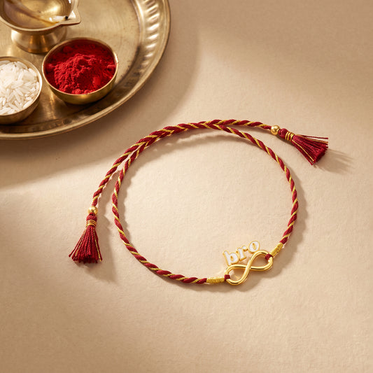 Golden Infinite Bhai Love  Rakhi