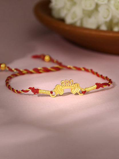 Golden Bro-wali Rakhi