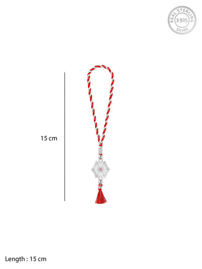 Silver Blooming Floral Lumba Rakhi