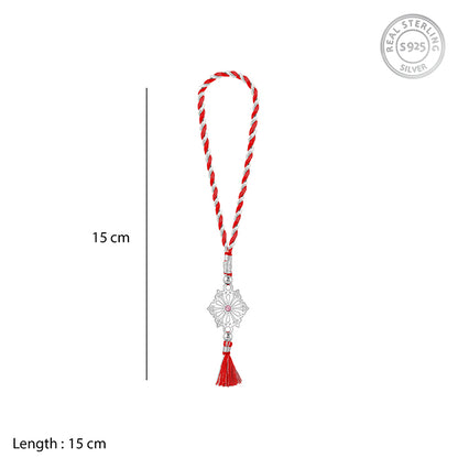 Silver Blooming Floral Lumba Rakhi