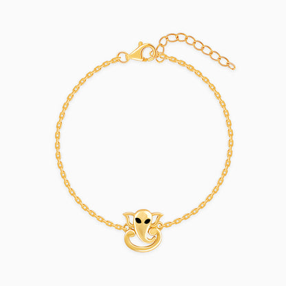 Golden Lord Ganesh Bracelet Rakhi