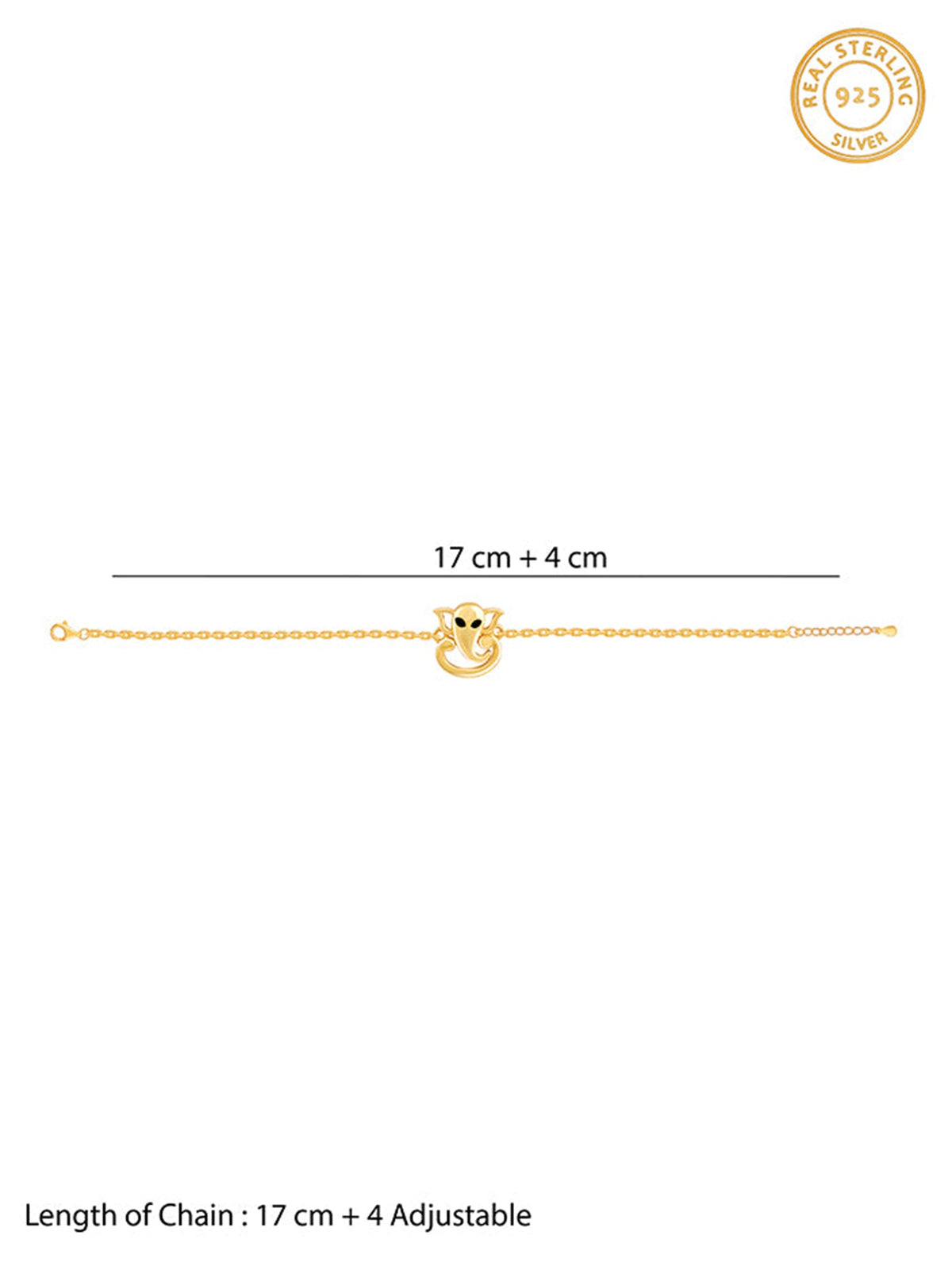Golden Lord Ganesh Bracelet Rakhi