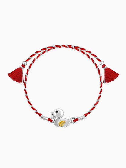 Silver Cute Duck Kids Rakhi