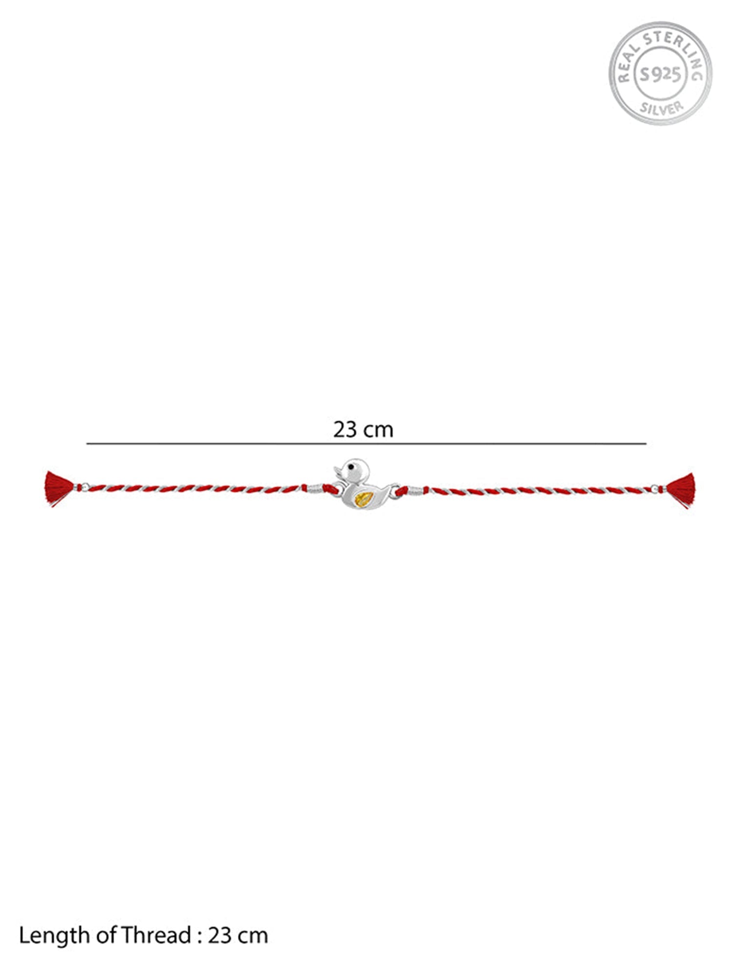 Silver Cute Duck Kids Rakhi