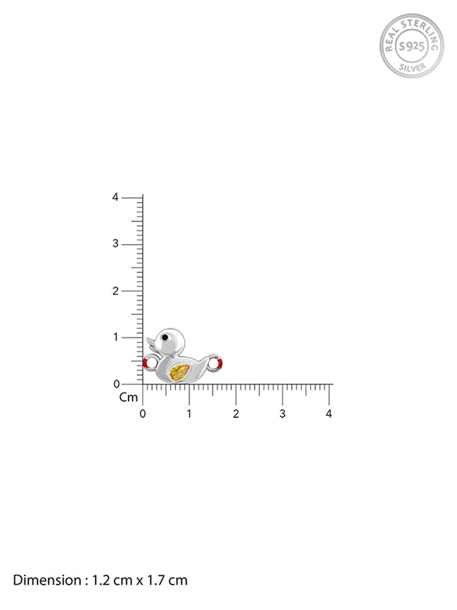 Silver Cute Duck Kids Rakhi