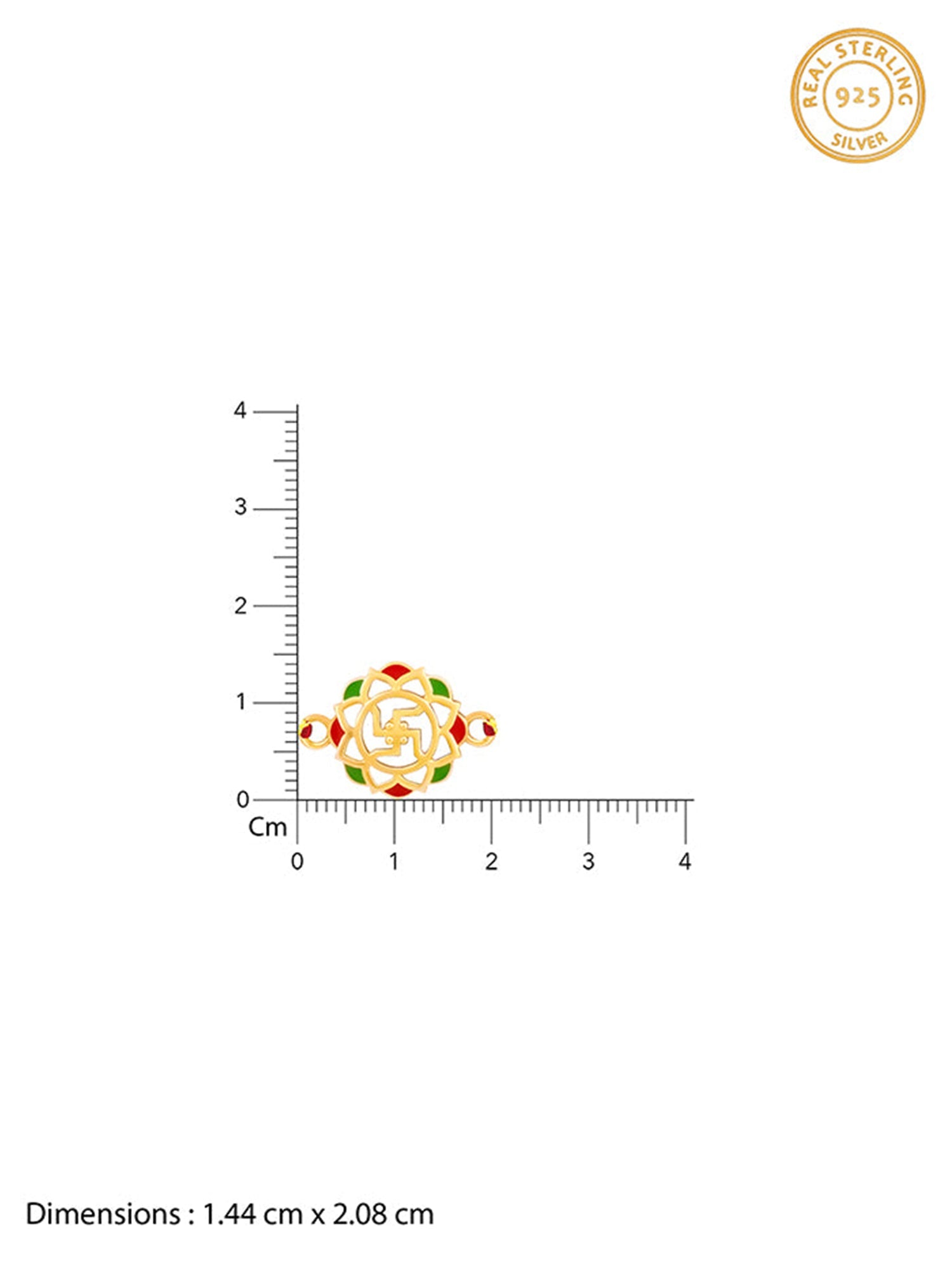 Golden Classic Swastik Rakhi