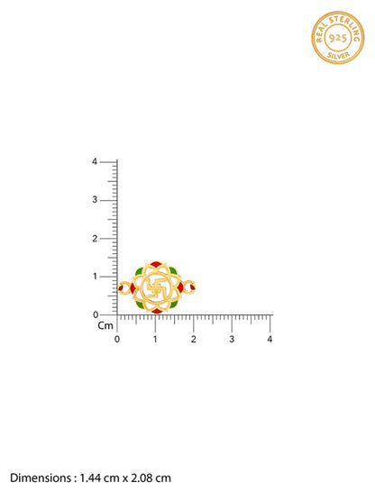 Golden Classic Swastik Rakhi
