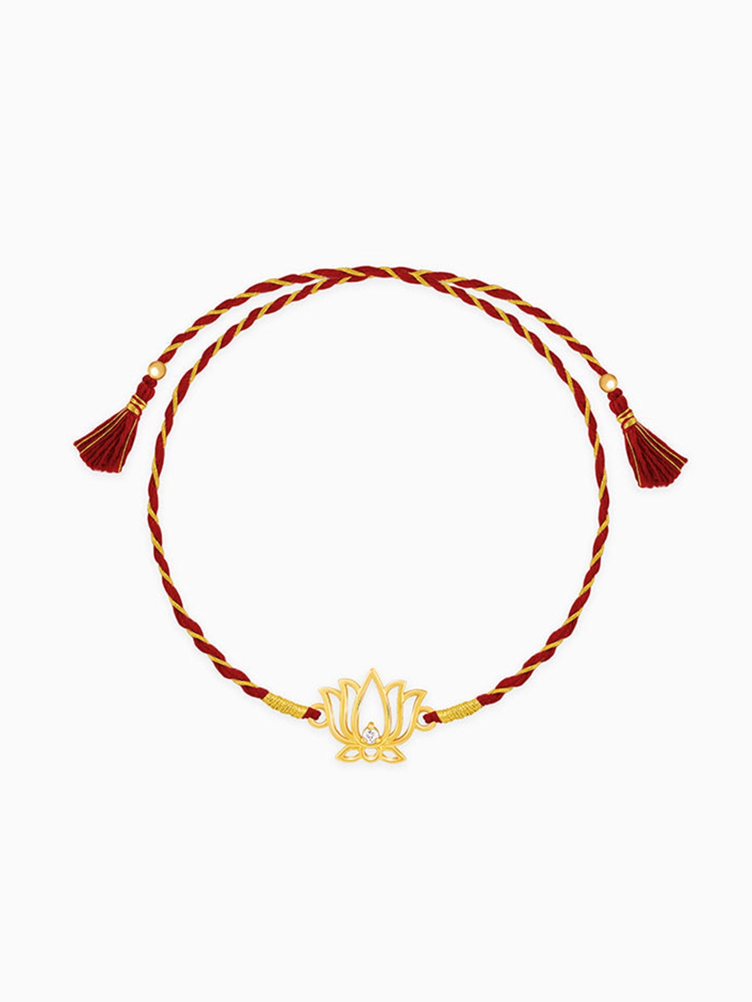Golden Kamal Rakhi