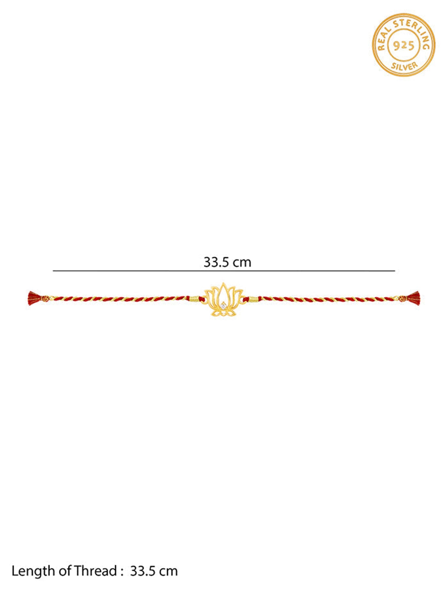 Golden Kamal Rakhi