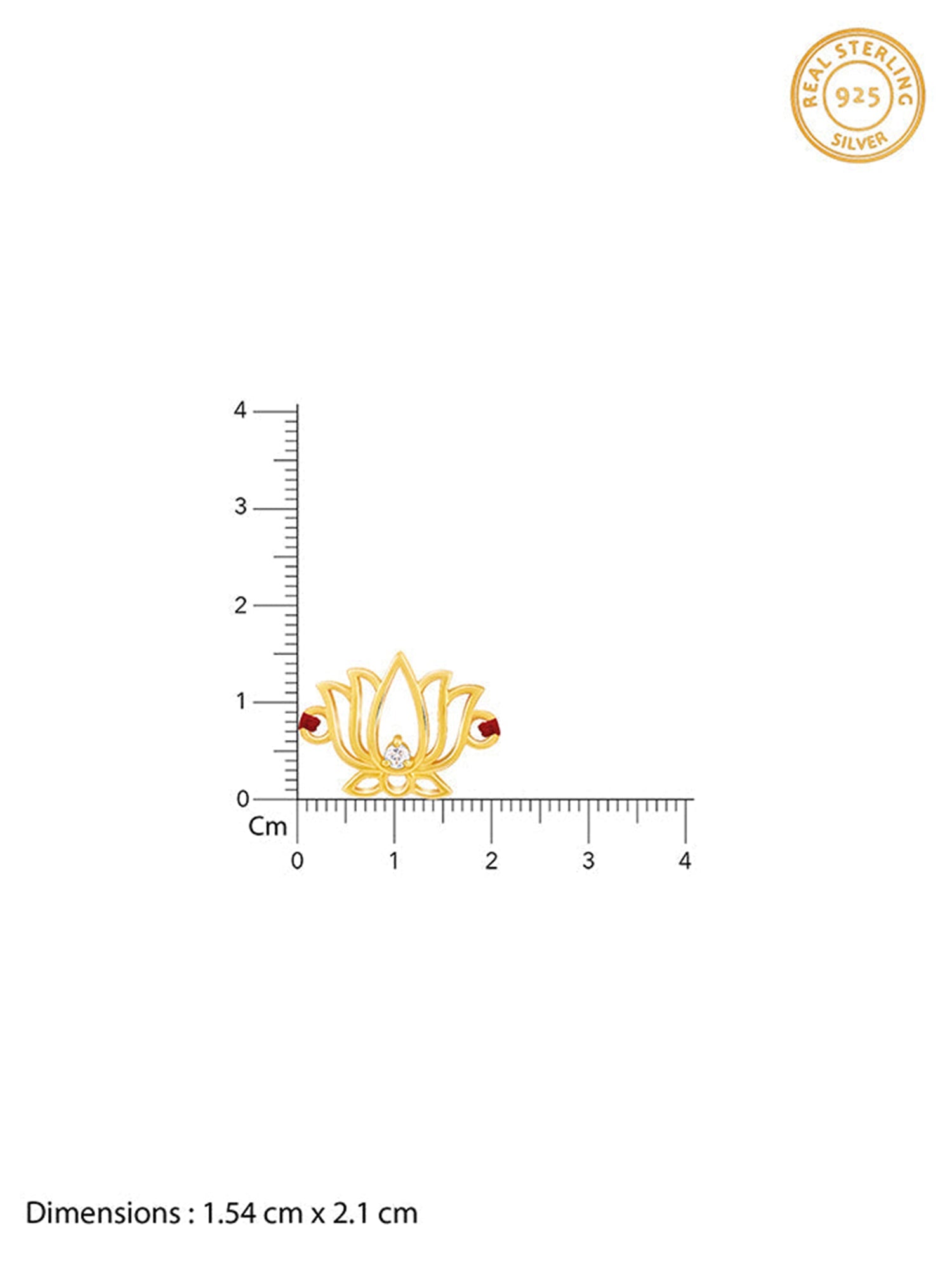 Golden Kamal Rakhi