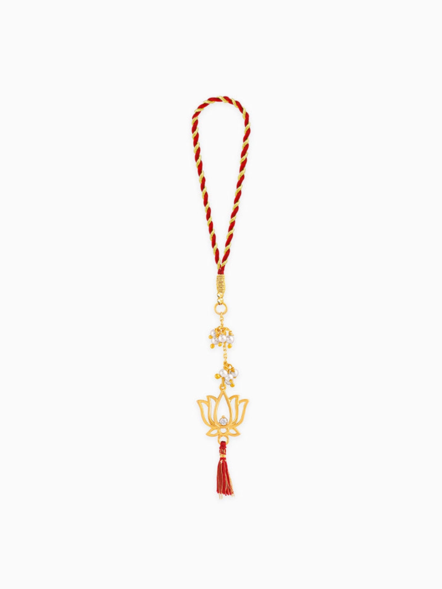 Golden Padmavati Lumba Rakhi