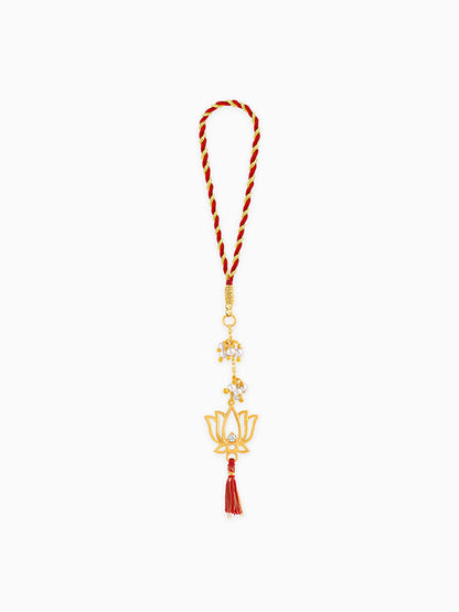 Golden Padmavati Lumba Rakhi