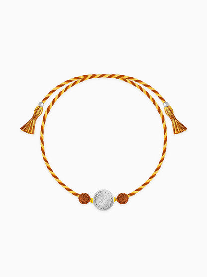 Silver Vignesha Rudraksha Rakhi