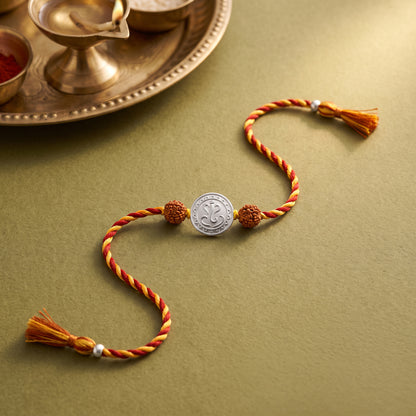 Silver Vignesha Rudraksha Rakhi