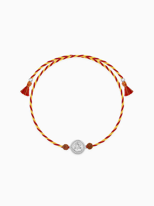 Silver Ganapati Coin Rakhi
